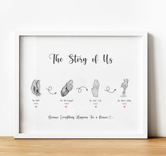 the story of us handprinted art print