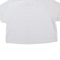 Item is in good used condition. >Size: M >Armpit To Armpit: 20" >Armpit To Cuff: 6" >Collar To Hem: 18" White Short Sleeve Tops With Ribbed Cuffs, White Short Sleeve Top With Ribbed Cuffs, Cotton Sweatshirt With Logo Print And Short Sleeves, White Short Sleeve Sweatshirt With Logo, White Cotton T-shirt With Ribbed Cuffs, Relaxed Fit Short Sleeve Top With Ribbed Cuffs, White Short Sleeve Cotton Sweatshirt, White Cotton Short Sleeve Sweatshirt, Casual Short Sleeve Top With Ribbed Cuffs