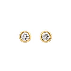 Material: 18K Solid Gold and Diamonds Diameter style: 2.8 mm or 3.5 mm Diamond weight of 2.8mm style: 2 diamonds, approx. 0.057 carats Diamond weight of 3.5mm style: 2 diamonds, approx. 0.108 carats Handcrafted Lifetime warranty Classic Yellow Gold Diamond Earrings With Bezel Setting, Classic Yellow Gold Earrings With Bezel Setting, Classic Yellow Gold Earrings With Single Diamond, Timeless Yellow Gold Earrings With Single Diamond, Basic Wear, Diamond Stud Earrings, Diamond Stud, Types Of Stones, Diamond Earrings Studs