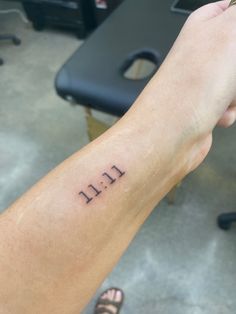 Tattoo idea, tattoo, tiny tattoo, first tattoo, number tattoo, 11:11, tattoo inspiration, tattoo on arm, arm tattoo, tattoos, cute tattoo ideas, cute tattoo, 11:11 Tattoo, Simplistic Tattoo, Tattoo Ideas Cute, Cute Tattoo Ideas, Tattoo Number, Tattoos Cute