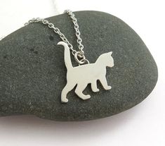 Kitten Pendant Necklace  Cat Necklace  by DaliaShamirJewelry Silver Cat Pendant, Necklace Cat, Carved Pendant, Cat Pendant, Silver Jewelry Design