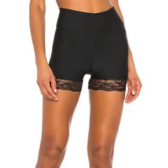 Plush Lace Trim Compression Shorts Size Xs Lace Trim Compression Shorts In Black 75% Nylon, 25% Spandex Banded Waist Lace Trimmed Leg Openings Stretch Fabric And Fit Imported Revolve Style No. Plus-Wi17 Manufacturer Style No. Yg805l Flw 12" Rise 10 1/2" Inseam 3 1/2" 1253 Fitted Elastane Shorts For Night Out, Micro-elastic Black Bottoms For Night Out, Stretch Elastane Shorts For Night Out, Tight Seamless Nylon Bottoms, Seamless Tight Nylon Bottoms, Sporty Stretch Bottoms For Night Out, Fitted Nylon Bottoms With Short Inseam, Stretch Bottoms With Built-in Shorts For Night Out, High Waist Compression Bottoms For Night Out