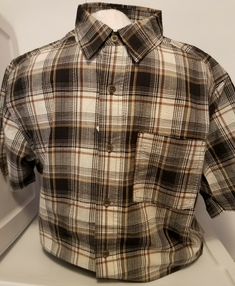 NEW Redhead Men's Plaid Short Sleeve Button Up Shirt  Size Medium NEW - ITEM DOES NOT HAVE ORIGINAL TAGS - ONLY GENERIC STORE TAGS ATTACHED, BUT ITEM IS NEW AND HAS NEVER BEEN WORN listing 829 Feel free to contact me with any questions  RETURN POLICY: In following the guidelines from EBAY, if you need to return an item, it must be returned in the same condition in which it was received and it must include all tags (if item was new). If the returned item does not have original tags (if item was n Casual Short Sleeve Flannel Shirt With Button Closure, Cotton Flannel Shirt With Button Closure For Casual Gatherings, Casual Short Sleeve Flannel Shirt, Short Sleeve Cotton Flannel Shirt With Button Closure, Classic Short Sleeve Cotton Flannel Shirt, Plaid Cotton Shirt With Button Closure, Casual Brown Camp Shirt With Button Closure, Casual Plaid Short Sleeve Shirt With Button Closure, Casual Cotton Flannel Shirt With Button Closure