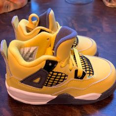 These Are Cheap Because They Are Two Different Sizes. One Is A Toddler Size 5. Is A Toddler Size 7. Both Are In New Unworn Condition. Casual Jordan Shoes Scratch-resistant For Sports, Casual Scratch-resistant Jordan Shoes For Sports, Yellow High-top Synthetic Jordan Shoes, Yellow High-top Jordan Shoes, Casual Low-top Scratch-resistant Jordan Shoes, Casual Low-top Jordan Shoes Scratch-resistant, Breathable Synthetic Jordan Shoes, Casual Synthetic Sneakers For Playtime, Scratch-resistant Synthetic Lace-up Jordan Shoes