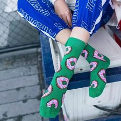 Celebrate your love for sweets with these irresistible Green Donut Socks. Perfect for the sugar enthusiast, these cozy socks showcase deliciously glazed donuts, making them a delightful addition to your wardrobe. Wear them with pride and you might even score a sweet treat for displaying such devotion to your favorite indulgence. Why You'll Love It Cool footwear: It is made of soft fabric that won't feel itchy or uncomfortable. The yummy sprinkles will surely give donut cravings to everyone aroun Multicolor Socks For Gifts, Cute Green Socks For Gifts, Dripping Chocolate, Donut Socks, Green Donut, Donut Pattern, Short Hairstyles Fine, Undying Love, Lapel Pins Mens