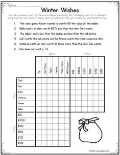 the winter worksheet for students to practice their numbers and word work, which is also