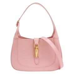 Gucci Jackie 1961 Small Leather Bag with Adjustable Strap Size Pink These are professional photos of the actual bag offered by Luxbags. The Gucci Jackie 1961 White Small bag is a modern take on an iconic design. Crafted in leather with a structured silhouette, it features a crossbody strap so you can bring your essentials wherever life takes you. Its baby blue hue is sure to add a touch of elegance to your wardrobe. CONDITION: EXCELLENT This preloved authentic bag is in excellent condition with Jackie Gucci Bag, Gucci Pink Bag, Gucci Jackie 1961, Dream Bags, Luxury Bags Collection, Gucci Purse, Small Leather Bag, Authentic Bags, Classic Flap Bag