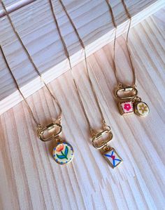 Cute Etsy Jewelry, Caribeaner Necklace, Gold Necklace Charm, Charm Holder Pendant, Carabiner Necklace, Charm Holder Necklace, Charm Holder