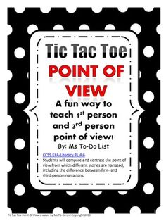 a black and white polka dot pattern with the words point of view