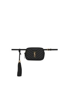 Saint Laurent Lou Quilted Leather Belt Bag Ysl Belt Bag, Ysl Belt, Leather Belt Bag, Black Leather Belt, Quilted Leather, Belt Bag, Leather Belt, Leather Handbags, Saint Laurent