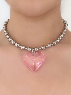 "Let this piece do all the talking for you! Meet the limited edition 'LIA' necklace - from a stunning glass heart pendant to stainless steel ball chain, this piece will easily add the perfect touch to any outfit. Trust us, compliments are waiting! ♥ Made with a large pink glass heart pendant and stainless steel ball chain ♥ Waterproof & rust-free ♥ This is a limited edition drop! When these babies sell out, it's forever Available in lengths 14\", 15\", 16\", 18\", 20\". Model is wearing 14\". Ha Pink Heart Pendant, Pink Heart Necklace, Aventurine Necklace, Heart Accessories, Daisy Necklace, Heart Shaped Sunglasses, Ball Chain Necklace, Gerbera Daisy, Pink Jewelry