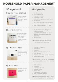 an info sheet describing how to use household paper for home decor and office work space