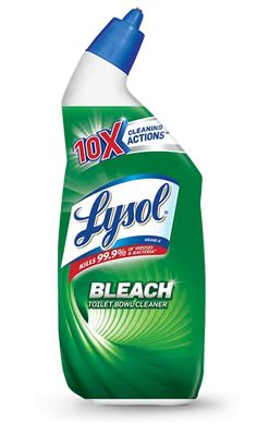 lysol bleach liquid on white background