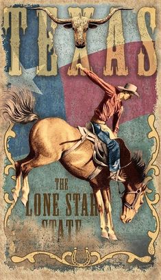 Texas Lone Star State Vintage Sign - Your Western Décor & Design, LLC Western Aesthetic Wallpaper, Texas Lone Star, Cowboy Photography, Rodeo Poster, Country Backgrounds, Western Posters, Cowboy Pictures, Western Wallpaper Iphone, Texas Art