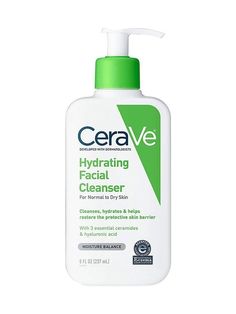 Cerave Hydrating Facial Cleanser, Cerave Cleanser, Hydrating Facial Cleanser, Cerave Skincare, Tiktok Beauty, Best Facial Cleanser, Best Face Wash, Hydrating Facial, Foaming Facial Cleanser