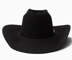 Quality: 6X Felt Color: Black Crown Type: Rounded Brick Crown Height: 4 5/8" Brim: 4 1/4" Sweatband Material: Leather Collection: Cody Johnson Black Wide Brim Riding Hat, Black Wide-brim Riding Hat, Classic Black Riding Hat, Black Short Brim Hat Band For Riding, Black Short Brim Hat For Riding, Black High Crown Hat For Country Events, Elegant Black Hat Band For Ranch, Cody Johnson, Black Cowboy Hat