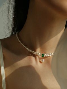 Modern Pearl Jewelry, Layered Pearl Necklace, Pearl Jewelry Design, Pearl Necklace Designs, Classy Jewelry, Fancy Jewelry, Girly Jewelry, Short Necklace