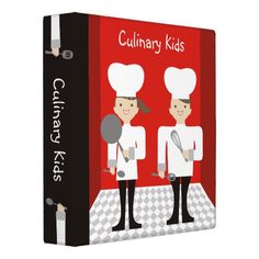 children's cookbook with two chefs cooking on the stove and holding spatulas