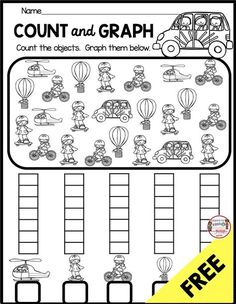 a printable worksheet for counting and graphing numbers