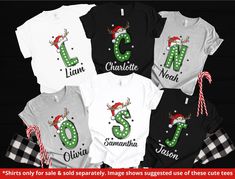 Celebrate the holiday season in style with our funny Custom initial and first name Dalmatian polka dot personalized Matching Family Christmas Shirts! These charming and comfortable shirts are the perfect addition to your family's festive wardrobe, designed to capture the spirit of togetherness during the most wonderful time of the year. From funny Christmas group shirts to personalized custom family match shirts, our collection offers the perfect attire for creating lasting holiday memories. Our Last Holiday, Christmas Tee Shirts, Personalized Matches, Professional Graphic Design, Holiday Pajamas, Group Shirts, Family Christmas Shirts, Custom Initials, Christmas Tees