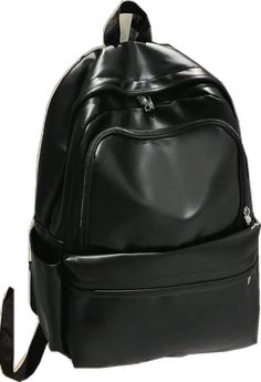 Casual Black Backpack, Casual Black Backpack For Study, Black School Laptop Bag With Zipper Closure, Black Rectangular Study Backpack, Black Laptop Bag With Zipper Closure For School, Black School Laptop Backpack, Black School Backpack Laptop Bag, Black Backpack Laptop Bag For School, Large Capacity Black Laptop Bag For Students