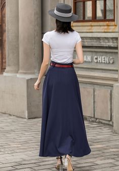 "You'll feel ultra chic and modern wearing the A Line skirt throughout the year, the long skirt will be a prefect on for your summer spring. DETAIL *50% Linen, 50% cotton *No Liner *Two side pockets *Back elastic waistband *Right Hidden Zipper closure *Ankle length effect * Perfect for Summer and spring *Machine Washable in Warm/Cold Water/Do not bleach /Mid-iron /Hang Dry *Great for Daily Wear/Wedding/Bridesmaid Dresses/Vacation/Date Night/Graduation Ceremony/Christmas Party etc. * More color s Solid Color Maxi Dress For Work, Flowy Solid Color Maxi Skirt, Chic Maxi Length Solid Color Skirt, Chic Solid Color Maxi Skirt, Spring Workwear Full Length Maxi Skirt, Spring Workwear Maxi Skirt, Spring Workwear Maxi Skirt Full Length, Summer Full Length Maxi Skirt For Workwear, Relaxed Maxi Skirt For Work