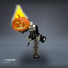 a skeleton holding a jack o lantern in his hand