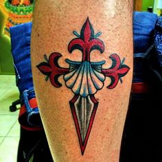 Camino tattoo Camino Tattoo, James Tattoo, Tree Tat, Black Line Tattoo, Shell Tattoos, Cowgirl Art, Star Wars Tattoo, Traditional Tattoo Art, Line Tattoo