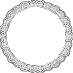 a white doily with an empty space in the middle