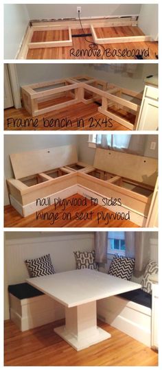 the steps to make a bench out of plywood