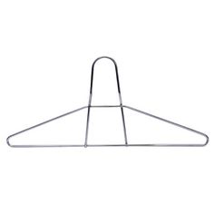 a metal clothes hanger on a white background