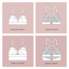 Ascension Soft Bra - Downloadable PDF Sewing Pattern – Sophie Hines Bra Sewing Pattern, Bralette Pattern, Diy Bra, Bra Sewing, Bra Hooks, Sewing Lingerie, Bra Pattern, Top Bra, Beautiful Bra