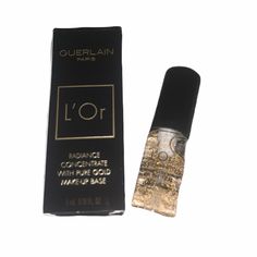 Guerlain Paris L’or Essence Radiance Concentrate With Pure Gold Make Up Base And Primer Trial Size: 5 Ml/ 0.16 Fl Oz Brand New Gold Make Up, Guerlain Makeup, Gold Makeup, Makeup Primer, Makeup Base, Pure Gold, Makeup Yourself, Base Colour, Travel Size Products