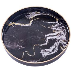 PRICES MAY VARY. MULTI-PURPOSE TRAY: The unique pattern and design of this black marbling plastic tray bring a modern and stylish look to your home decoration. The plastic tray is designed for display and storage, and can be used as a jewelry tray, perfume tray, decorative tray, makeup tray, service tray and office organizer tray. CENTERPIECE DECOR: The circle decorative tray designed with black marbling pattern on inner bottom surface and chic gold top edge, which can easy to match with any dec Marble Lazy Susan Decor, Tray For Ottoman, Round Decorative Tray, Marble Lazy Susan, Tray Centerpiece, Tray For Coffee Table, Plastic Serving Trays, Makeup Tray, Bathroom Black