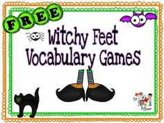 a sign that says witch feet, and two black cats with green socks on them