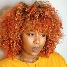 Wella Reds, Orange Hair Color Ideas, Orange Hair Color, Shades Of Red Hair, Twist Curls, Hair Color Orange, Textured Curly Hair, Professional Hair Color, Face Framing Bangs