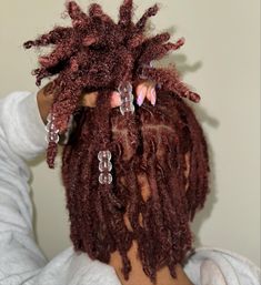 Red Locs, Loc Hairstyles, Short Locs Hairstyles, Quick Natural Hair Styles, Dreads Styles, Dyed Hair Inspiration, Loc Journey, Protective Hairstyles Braids