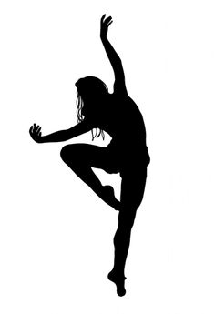 a person jumping up in the air with their arms out and legs spread wide, silhouetted against a white background