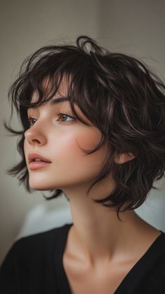 Short To Medium Haircuts, Genderfluid Haircut, Short Shaggy Hair, Harper Wilde, Haircut For Big Forehead, Shortish Hair, Hair Movement, Medium Short Haircuts, Hairstyle For Men