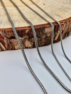 *WELCOME TO MY SilverChain Desing SHOP* Our *925 Sterling Silver Oxidized Foxtail Necklace, available in both **1.70 mm* and *2.40 mm* widths. This meticulously crafted piece combines classic design with modern sophistication, perfect for any occasion. *Key Features:* - *Material:* 925 Sterling Silver with Oxidized Finish - *Widths Available:* 1.70 mm and 2.40 mm - *Free Worldwide Shipping:* No minimum purchase required - *30 Days Return Policy:* Hassle-free returns within 30 days *Description:* Silver Round Necklace With Box Chain, Silver Stainless Steel Snake Chain Jewelry, Silver Stainless Steel Snake Chain Necklace, Sterling Silver Snake Chain Jewelry In Silver, Silver Sterling Silver Jewelry With Snake Chain, Silver Stainless Steel Necklace With Box Chain, Stainless Steel Silver Necklace With Box Chain, Antique Silver Chain Necklace For Gift, Sterling Silver Round Box Chain Necklace