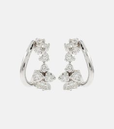 Scatter 18kt white gold earrings with diamonds in silver - Ananya | Mytheresa