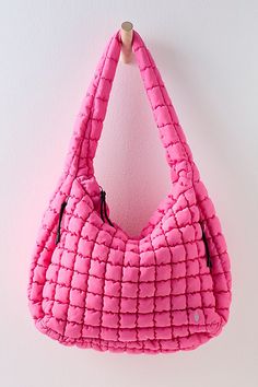 FP Movement Quilted Carryall Bubblegum Color, Puffer Bag, Beaded Pouch, Xmas Wishlist, Girl Material, Wishlist 2024, Slouchy Bag, Free People Bags, Carryall Tote