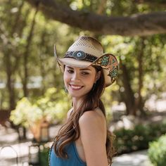 Rock the CORRAL with its stylish design made from genuine Panama straw and brown leather trim featuring a floral design and mini studs. 3.75" brim with a mini turquoise jewel buckle completes the look for the perfect statement piece with the Stampede Collection. Canvas Flats, Mini Studs, Wide Brimmed, Stylish Design, Statement Pieces, Leather Trims, Panama, Cowboy Hats, Brown Leather