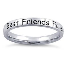 Sterling Silver "Best Friends Forever" Ring Bf Stuff, Bff Rings, Forever Ring, Best Friend Rings, Rings Dainty, Forever Rings, Friend Rings, Infinity Pendant, Best Friend Jewelry