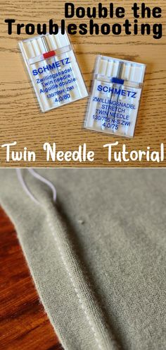 How to Use a Twin Needle Tutorial Twin Needle Sewing Ideas, Twin Needle Sewing How To Use, Crochet Ends, Twin Needle Sewing, Machine Needles, Stitch Witchery, Sewing Machine Needles, Types Of Fabric