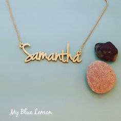 Samantha Name Necklace/ Order Any Name/ Tiny Pendant/ Mini Pendant/ Small Delicate Nameplate For Her Custom Name Gold-plated Necklace, Gold-plated Custom Name Necklace, Minimalist Gold Engraved Name Necklace, Minimalist Engraved Gold Name Necklace, Gold-plated Nameplate Necklace, Customized Silver Name Necklace Gold Plated, Gold Custom Name Necklace For Birthday, Custom Name Gold Necklace For Birthday, Customized Silver Gold-plated Name Necklace