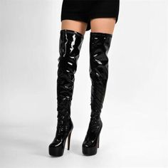 ad eBay - Women Stiletto Heel Round Toe Shoes Cosplay Patent Leather Over Thigh High Boots - Buy Now, click the link (eBay) Punk Style Fitted Knee-high Boots With Round Toe, High Heel Platform Boots For Halloween Cosplay, Fitted Round Toe Platform Boots For Halloween, Halloween High Heel Fitted Boots, Fitted Polyurethane Platform Knee-high Boots, Gothic Fitted Knee-high Boots With Round Toe, Edgy Fitted Boots For Halloween, Edgy Fitted Boots For Cosplay, Knee-high Boots For Halloween