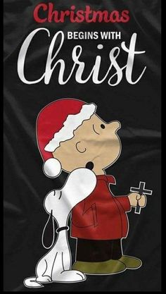 a black christmas banner with a cartoon character holding a white dog and wearing a santa hat