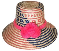 Zahra Handmade Wayuu Hat - a perfect gift for her Hat Crafts, Accessories Shop, Sun Protection, Bag Accessories, Pom Pom, Comfort Fit, Weaving, Pet Supplies, Sun