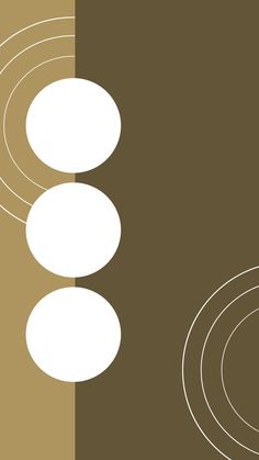 three circles are shown in the middle of a brown and tan background with white dots